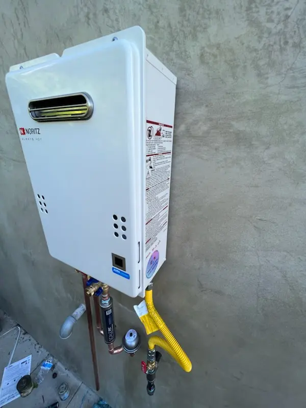 Tankless water heater installation for Greenline homes