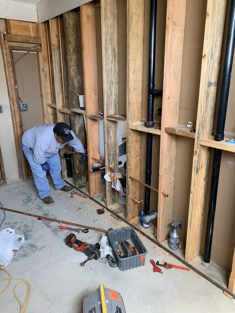 Commercial rough-in plumbing for Water Heater Replacement in Greenline